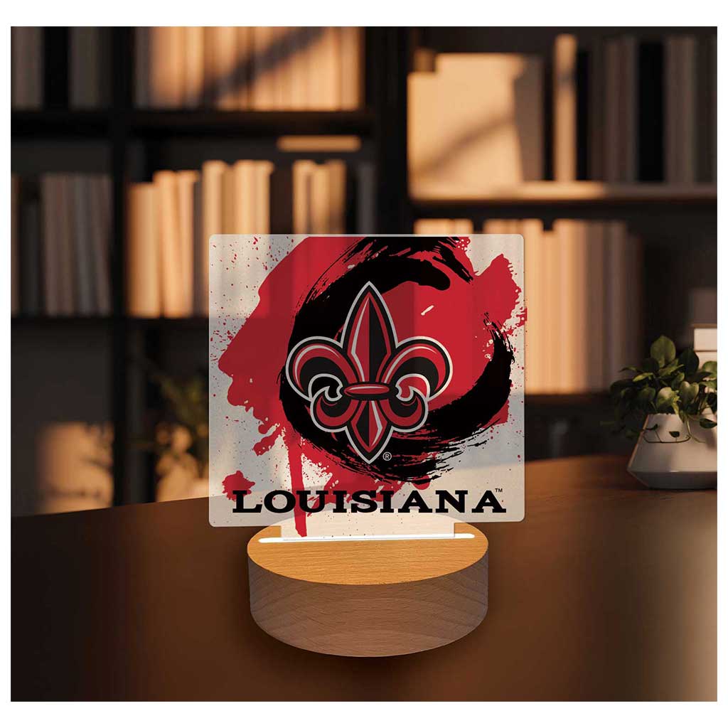 Paint Splash Acrylic Light Up Bundle Louisiana State Lafayette Ragin Cajuns