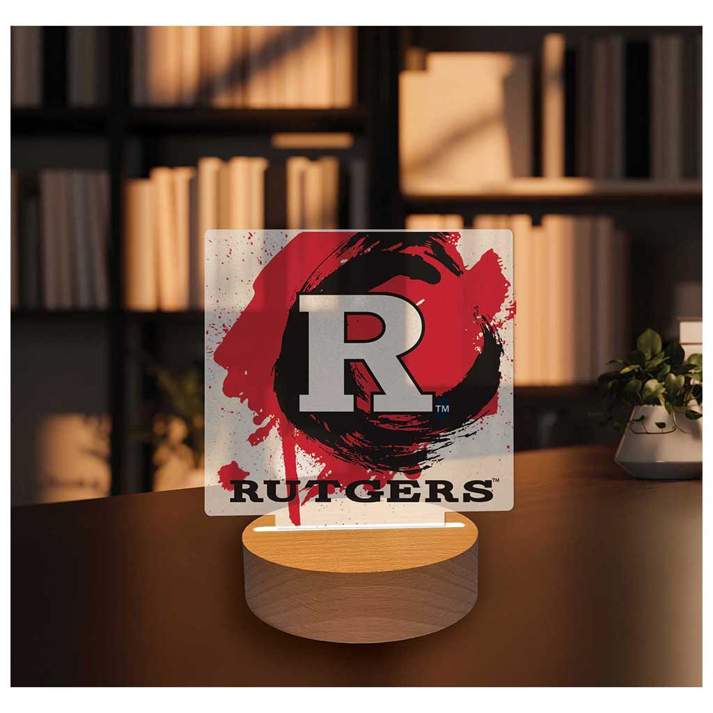 Paint Splash Acrylic Light Up Bundle Rutgers Scarlet Knights