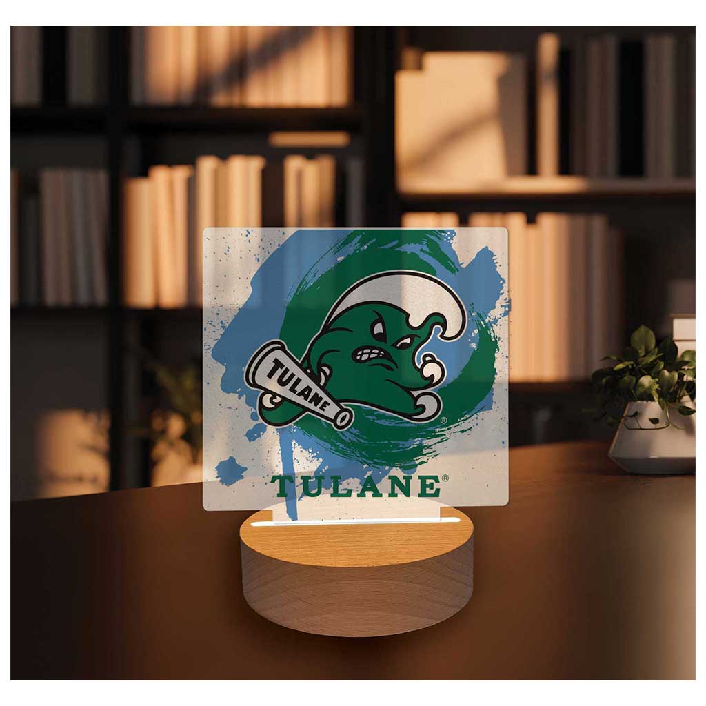 Paint Splash Acrylic Light Up Bundle Tulane Green Wave