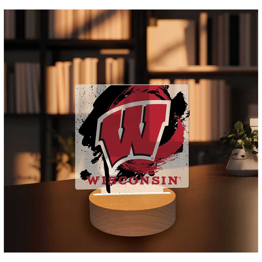 Paint Splash Acrylic Light Up Bundle Wisconsin Badgers