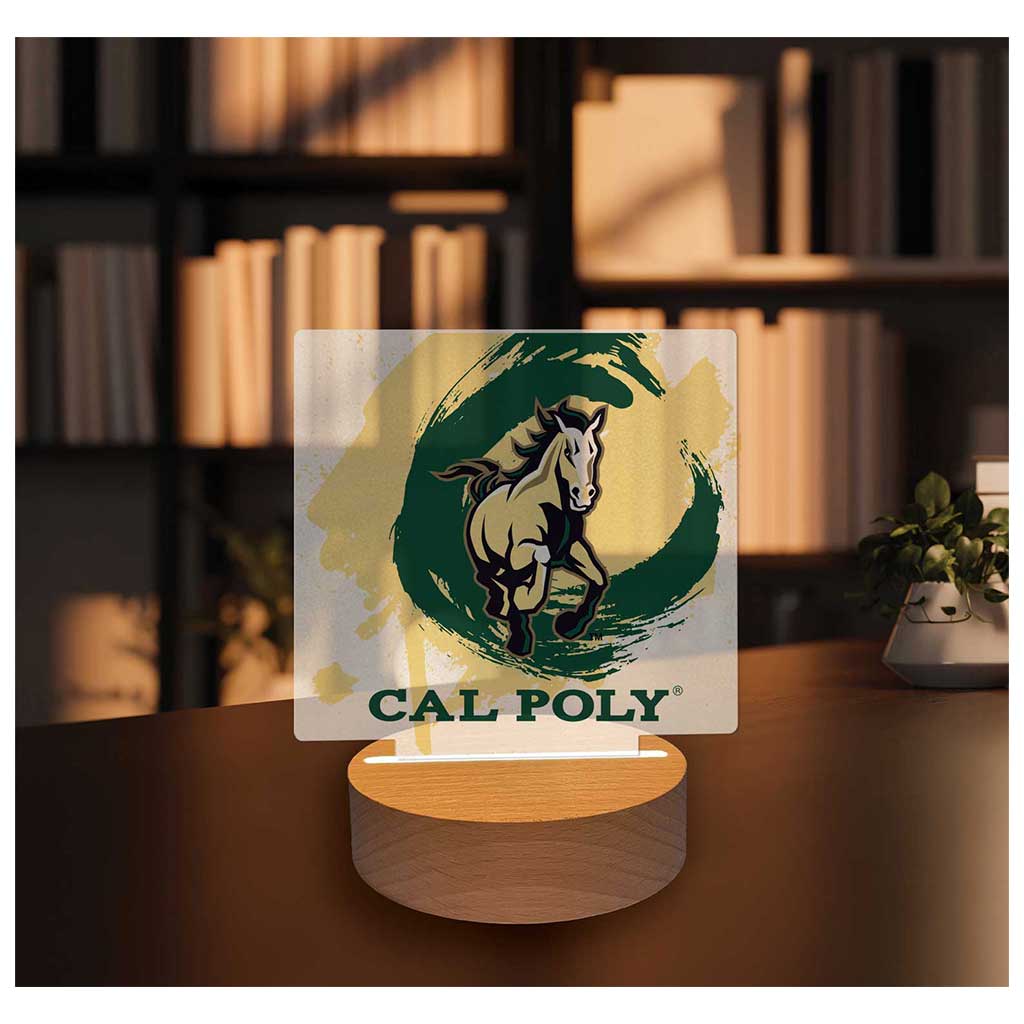 Paint Splash Acrylic Light Up Bundle California Polytechnic State Mustangs