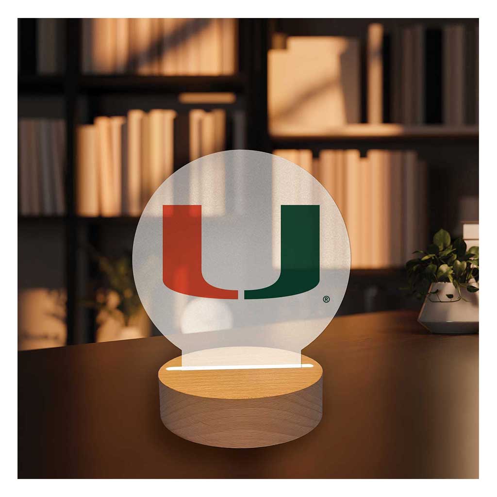 Team Logo Acrylic Light Up Bundle Miami Hurricanes