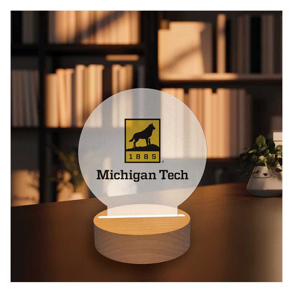 Team Logo Acrylic Light Up Bundle Michigan Tech University Huskies