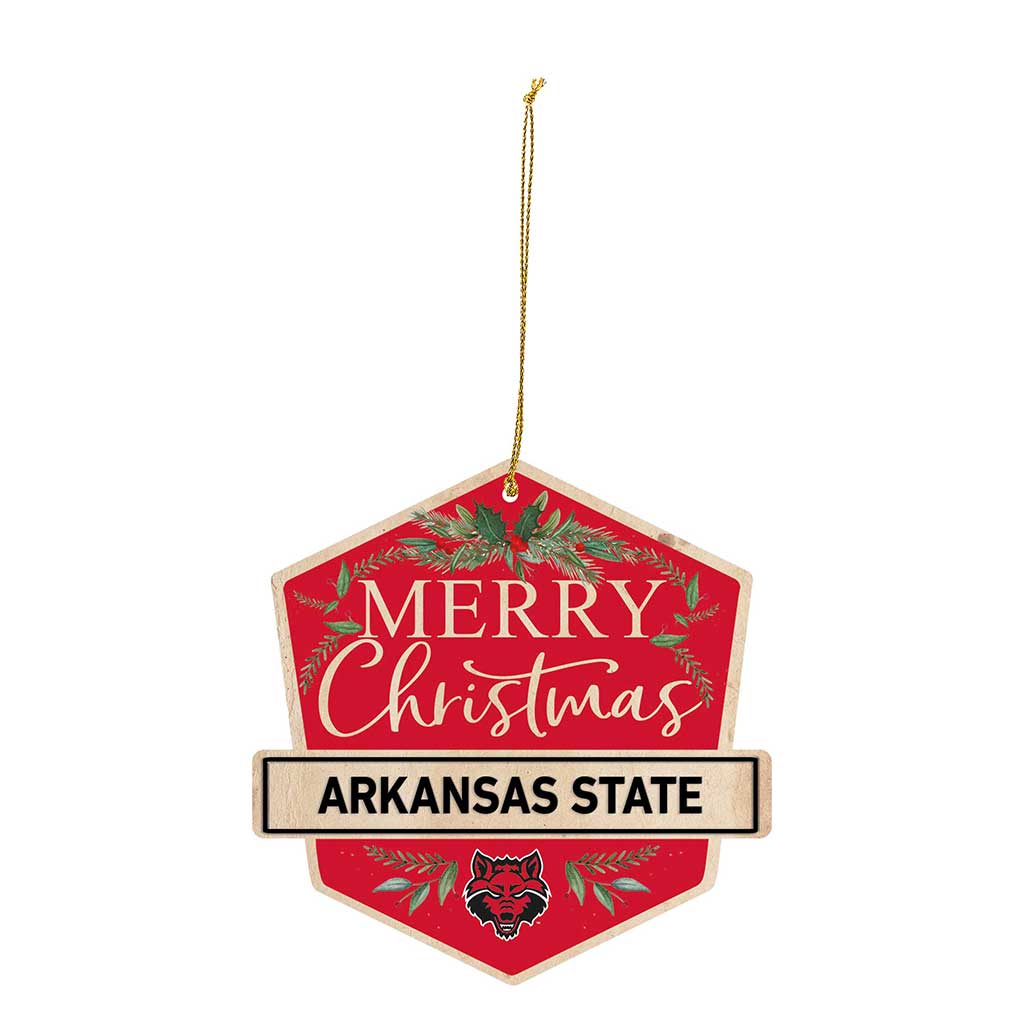 3 Pack Christmas Ornament Arkansas State Red Wolves