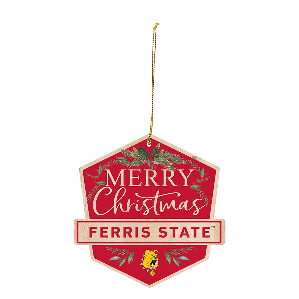 3 Pack Christmas Ornament Ferris State Bulldogs