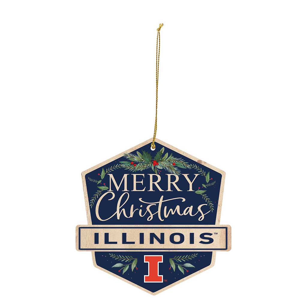 3 Pack Christmas Ornament Illinois Fighting Illini