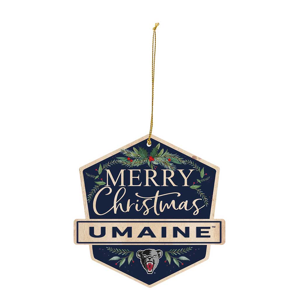 3 Pack Christmas Ornament University of Maine Black Bears