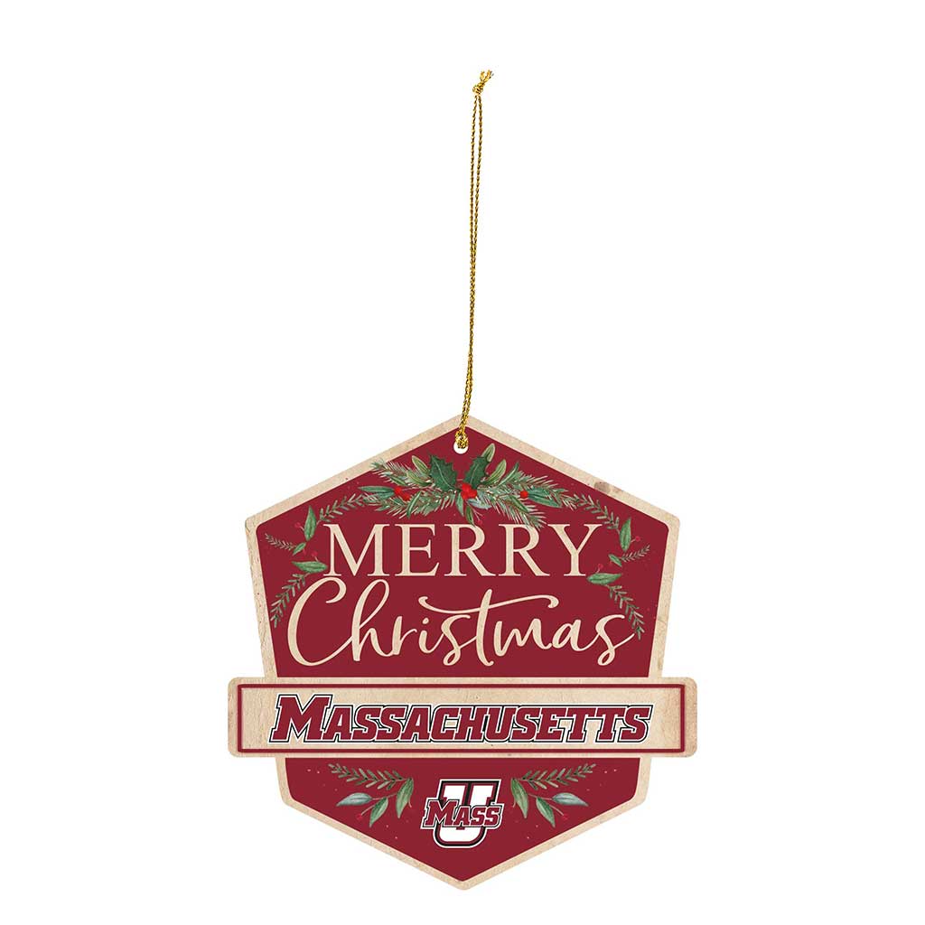 3 Pack Christmas Ornament UMASS Amherst Minutemen