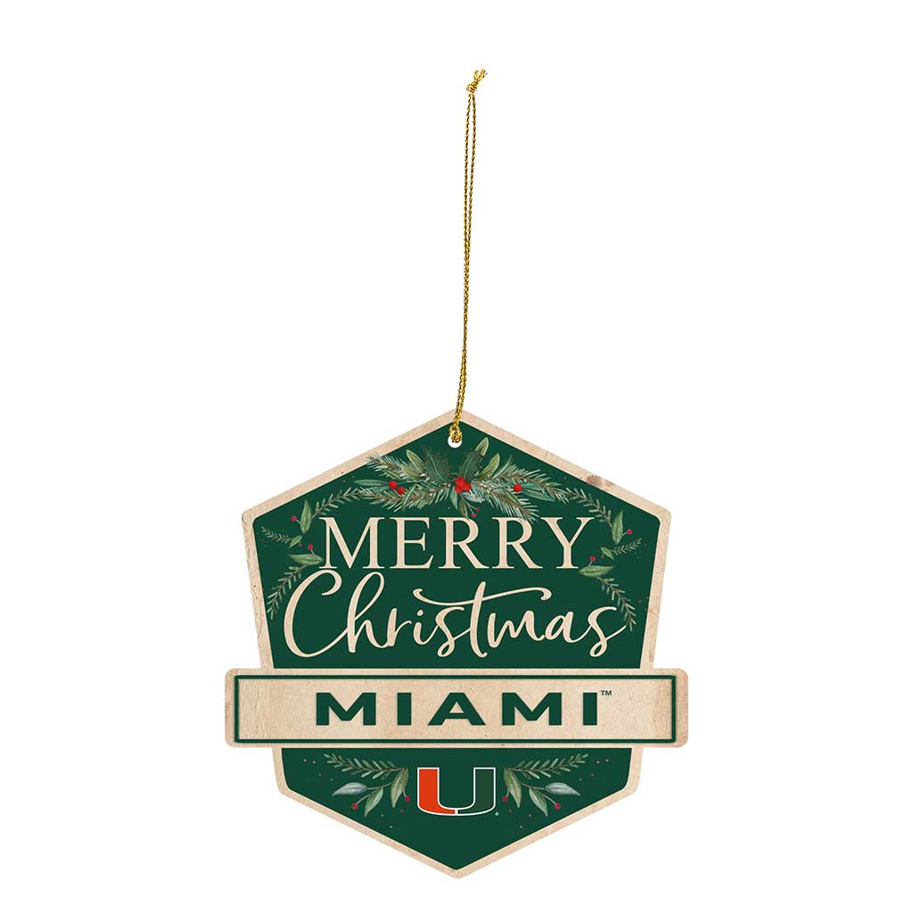 3 Pack Christmas Ornament Miami Hurricanes