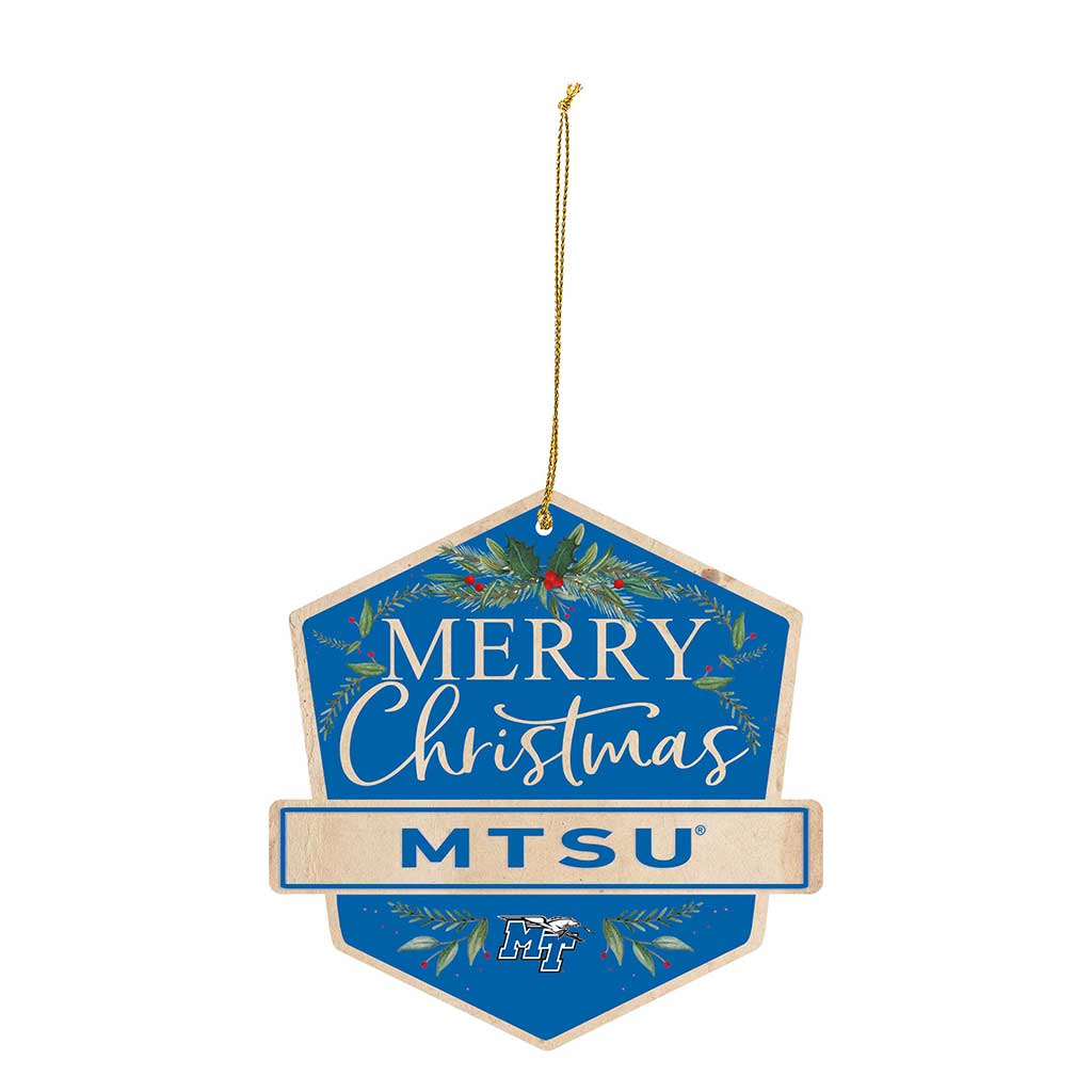 3 Pack Christmas Ornament Middle Tennessee State Blue Raiders
