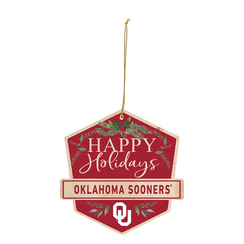 3 Pack Christmas Ornament Oklahoma Sooners