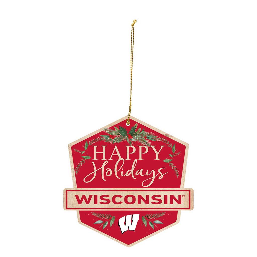 3 Pack Christmas Ornament Wisconsin Badgers
