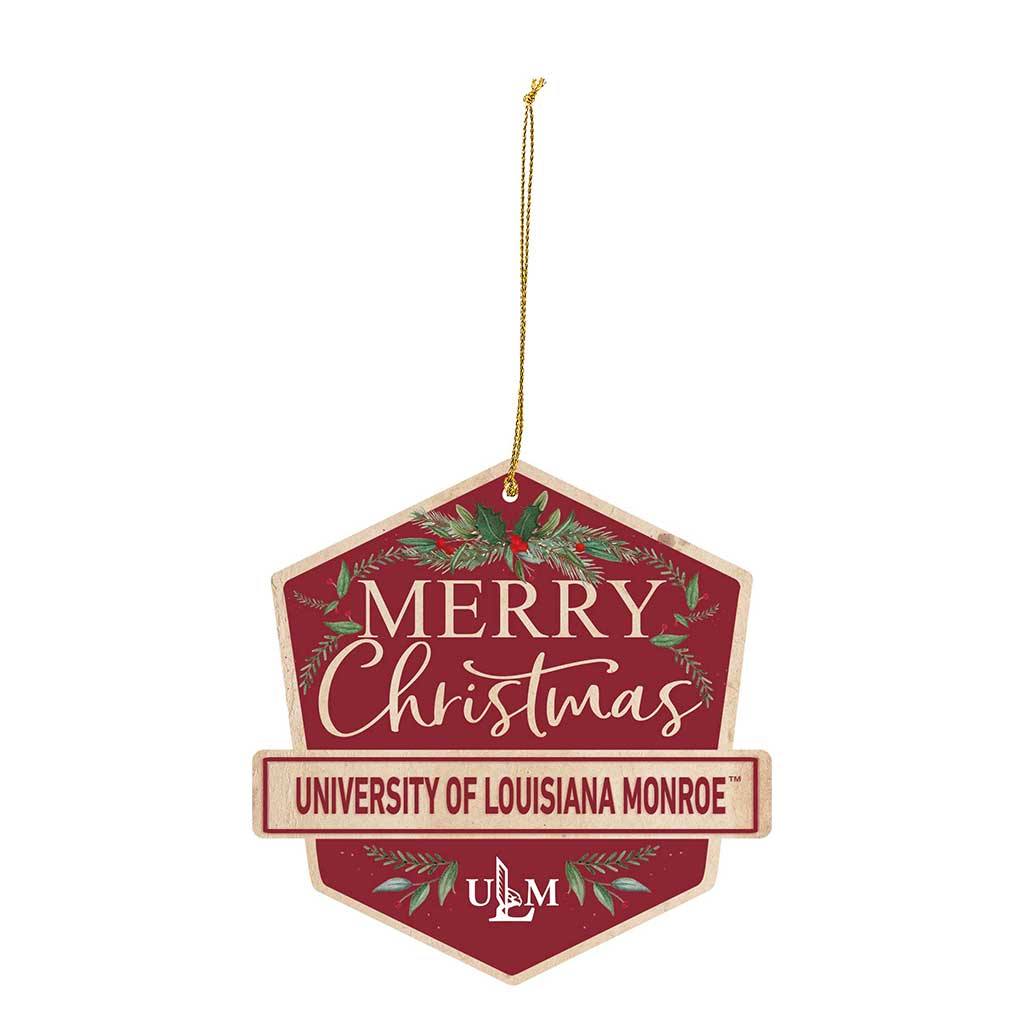 3 Pack Christmas Ornament The University of Louisiana at Monroe Warhawks