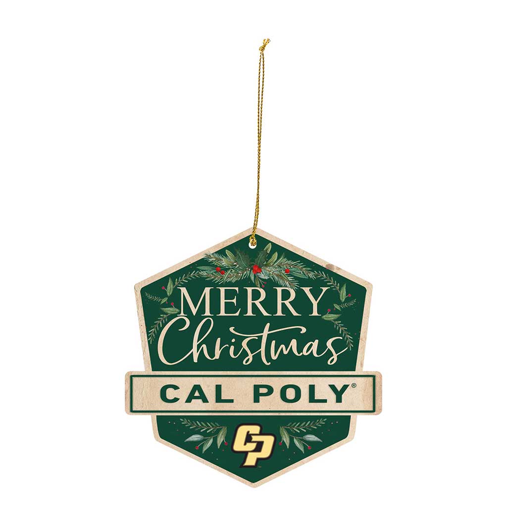 3 Pack Christmas Ornament California Polytechnic State Mustangs