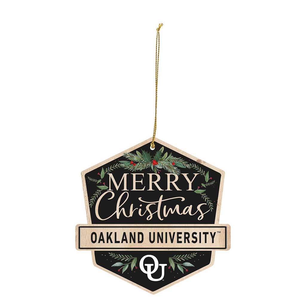 3 Pack Christmas Ornament Oakland University Golden Grizzlies