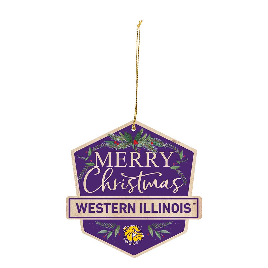 3 Pack Christmas Ornament Western Illinois Leathernecks