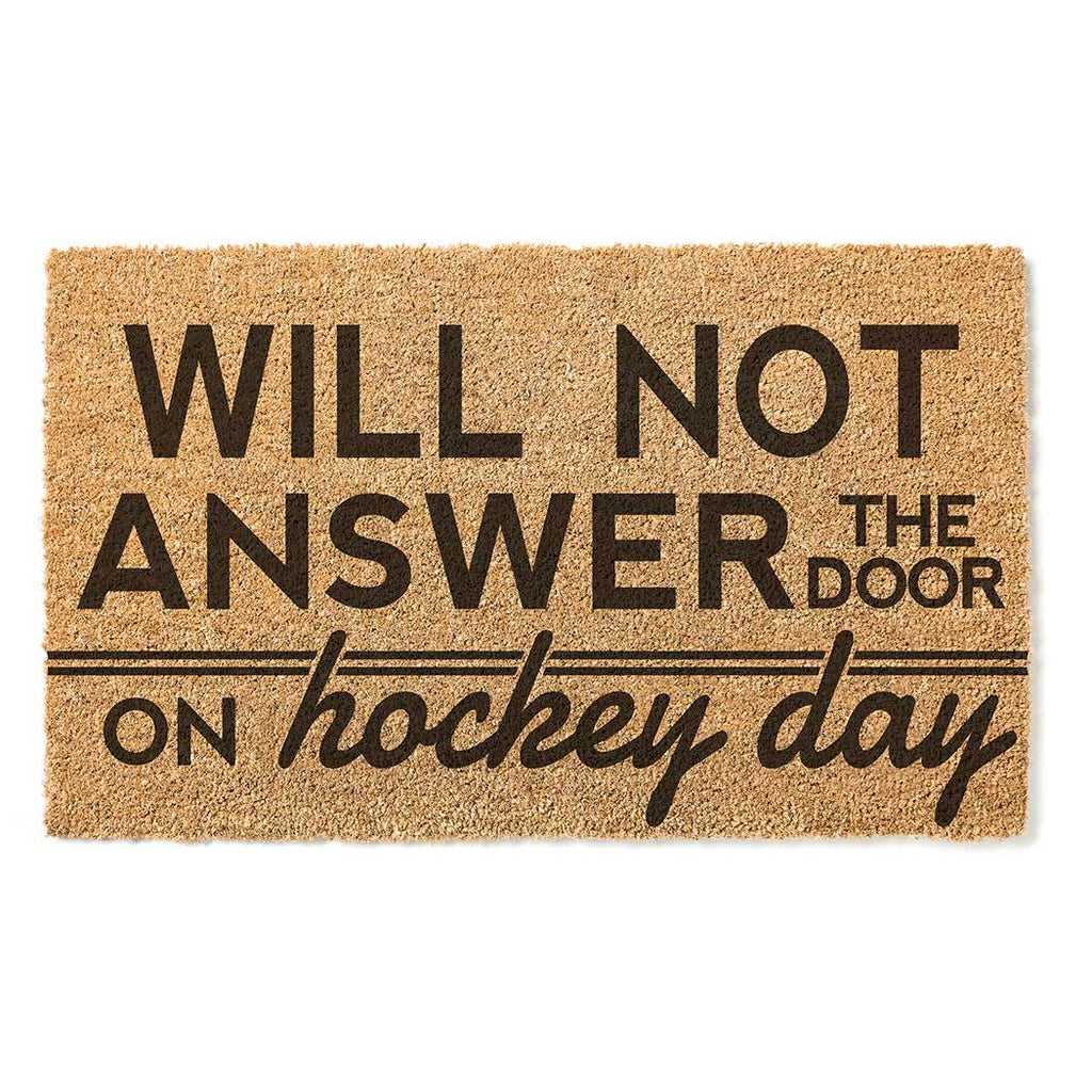 18x30 Coir Doormat Hockey Night