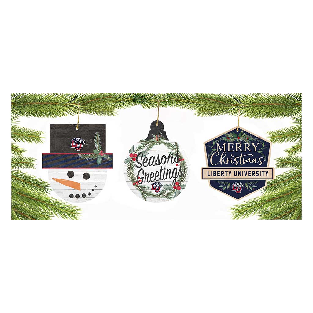 3 Pack Christmas Ornament Liberty Flames