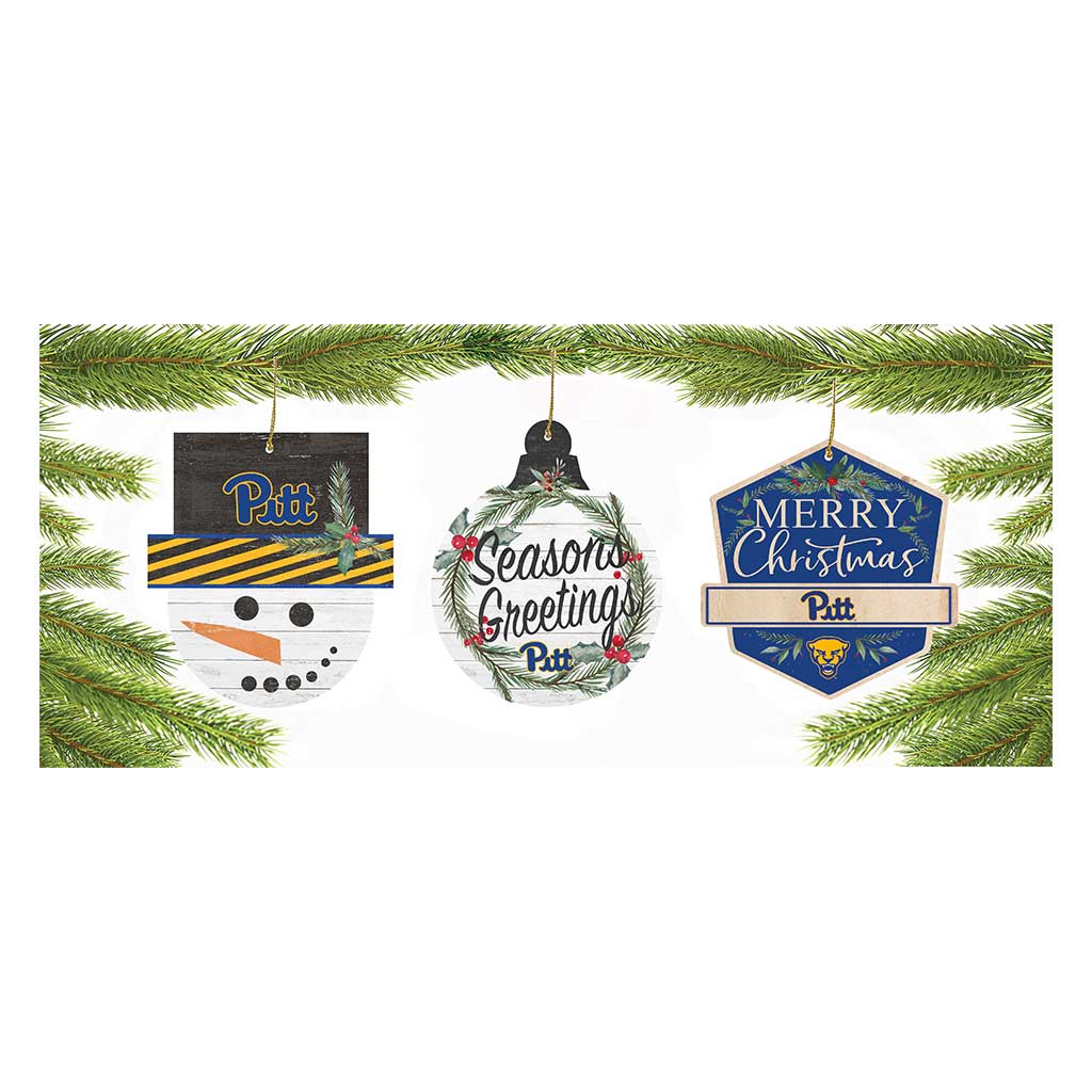 3 Pack Christmas Ornament Pittsburgh Panthers