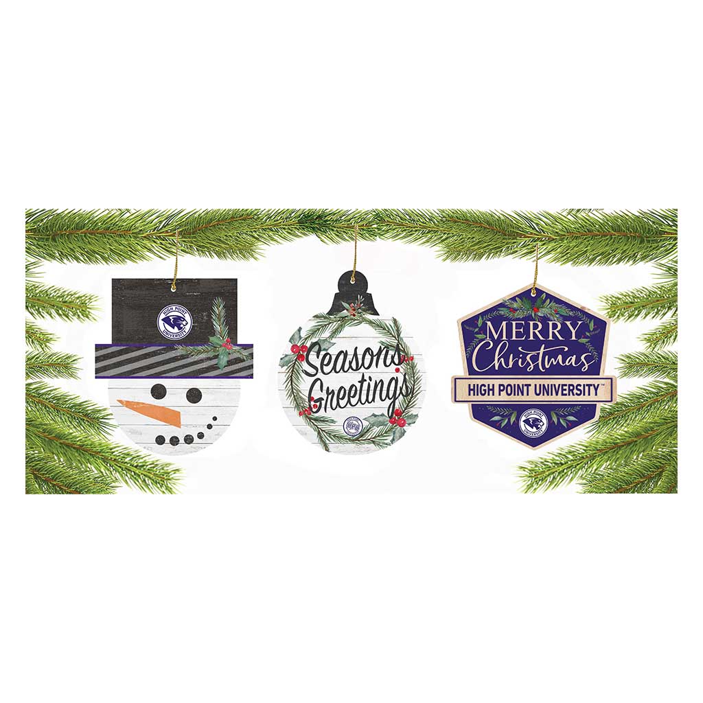3 Pack Christmas Ornament High Point Panthers