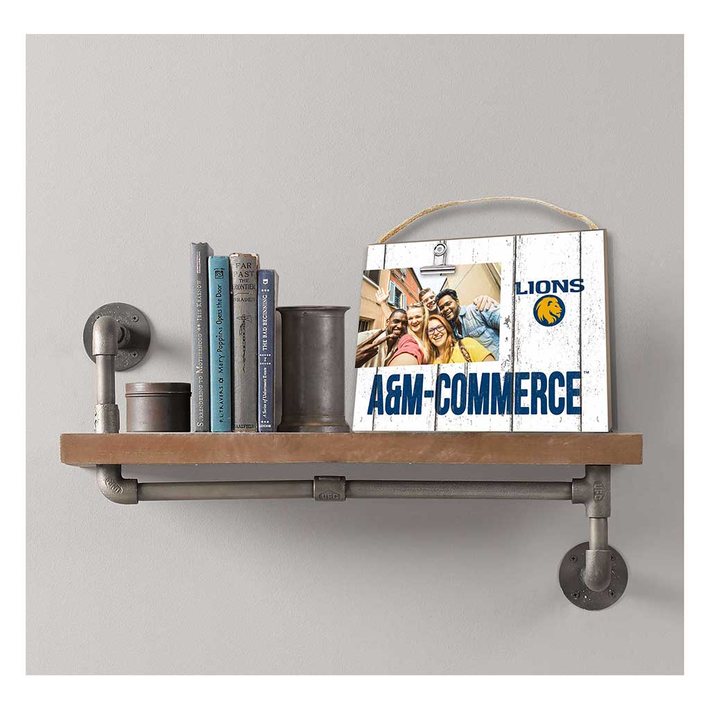 Clip It Weathered Logo Photo Frame Texas A&M University - Commerce Lions