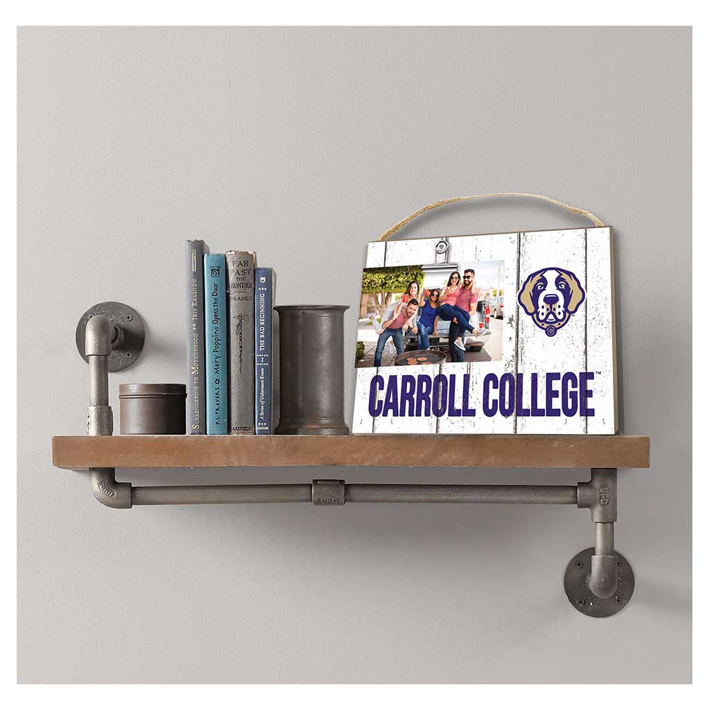 Clip It Weathered Logo Photo Frame Carroll College Fighting Saints