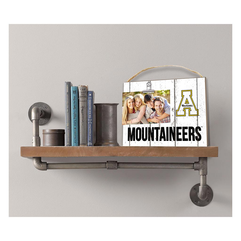 Clip It Weathered Logo Photo Frame Appalachian State Mountaineers