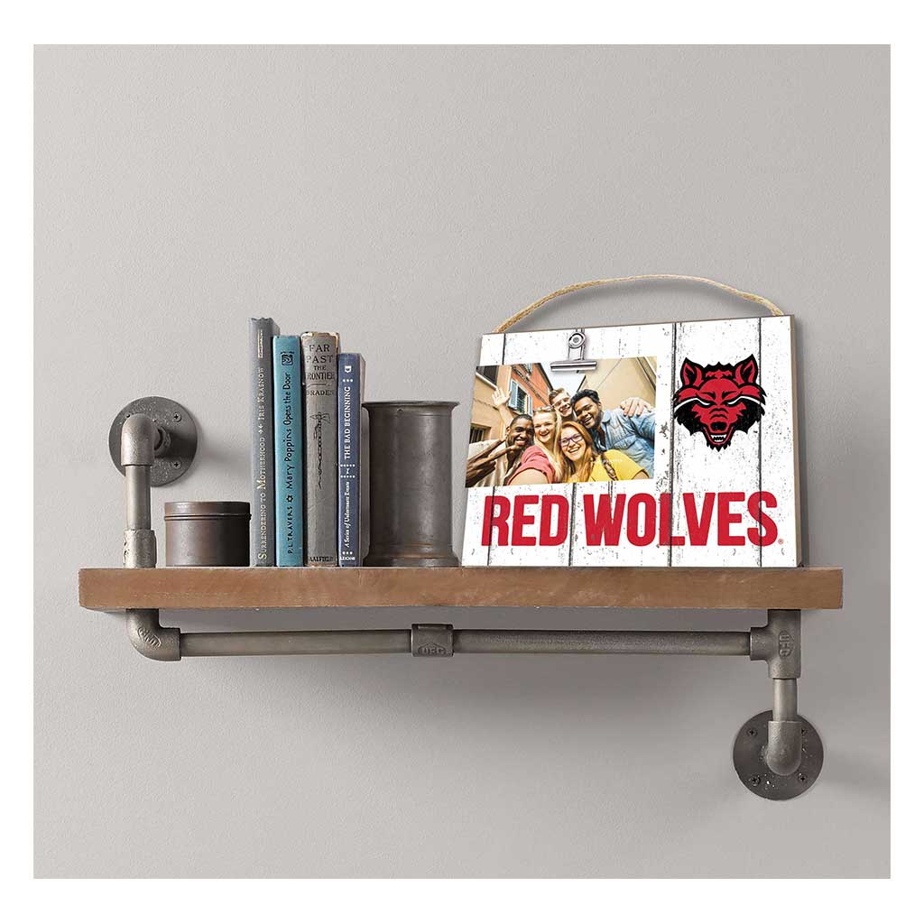 Clip It Weathered Logo Photo Frame Arkansas State Red Wolves
