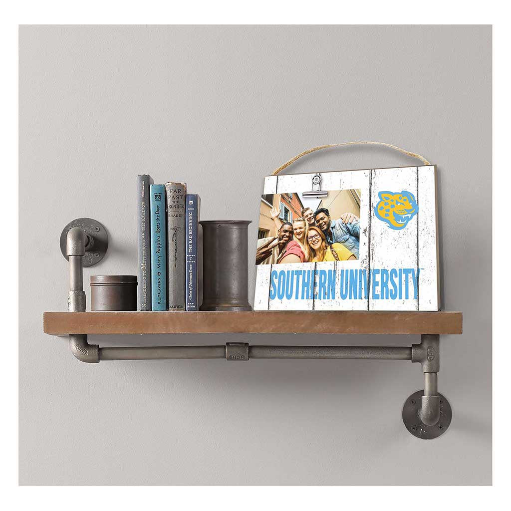 Clip It Weathered Logo Photo Frame Southern University Jaguars