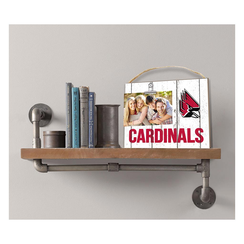 Clip It Weathered Logo Photo Frame Ball State Cardinals