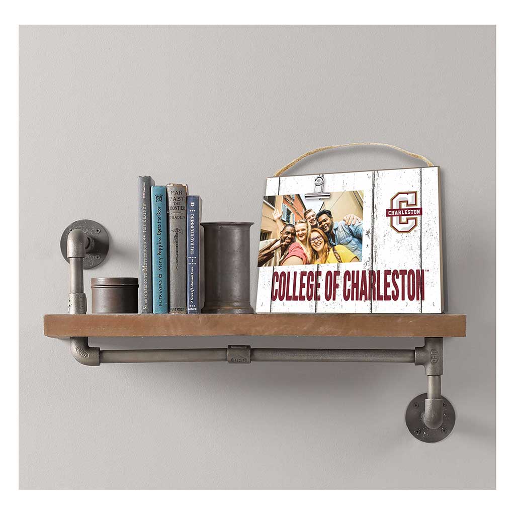 Clip It Weathered Logo Photo Frame Charleston College Cougars