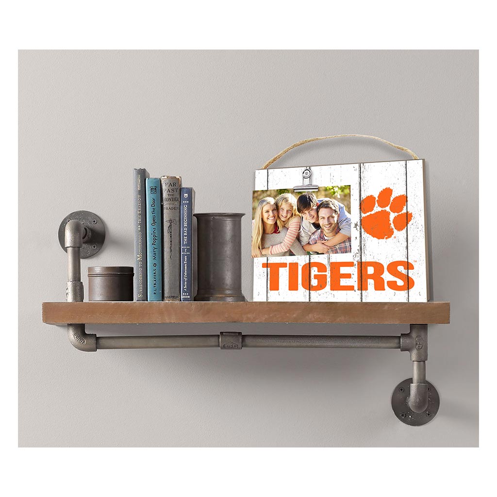 Clip It Weathered Logo Photo Frame Clemson Tigers