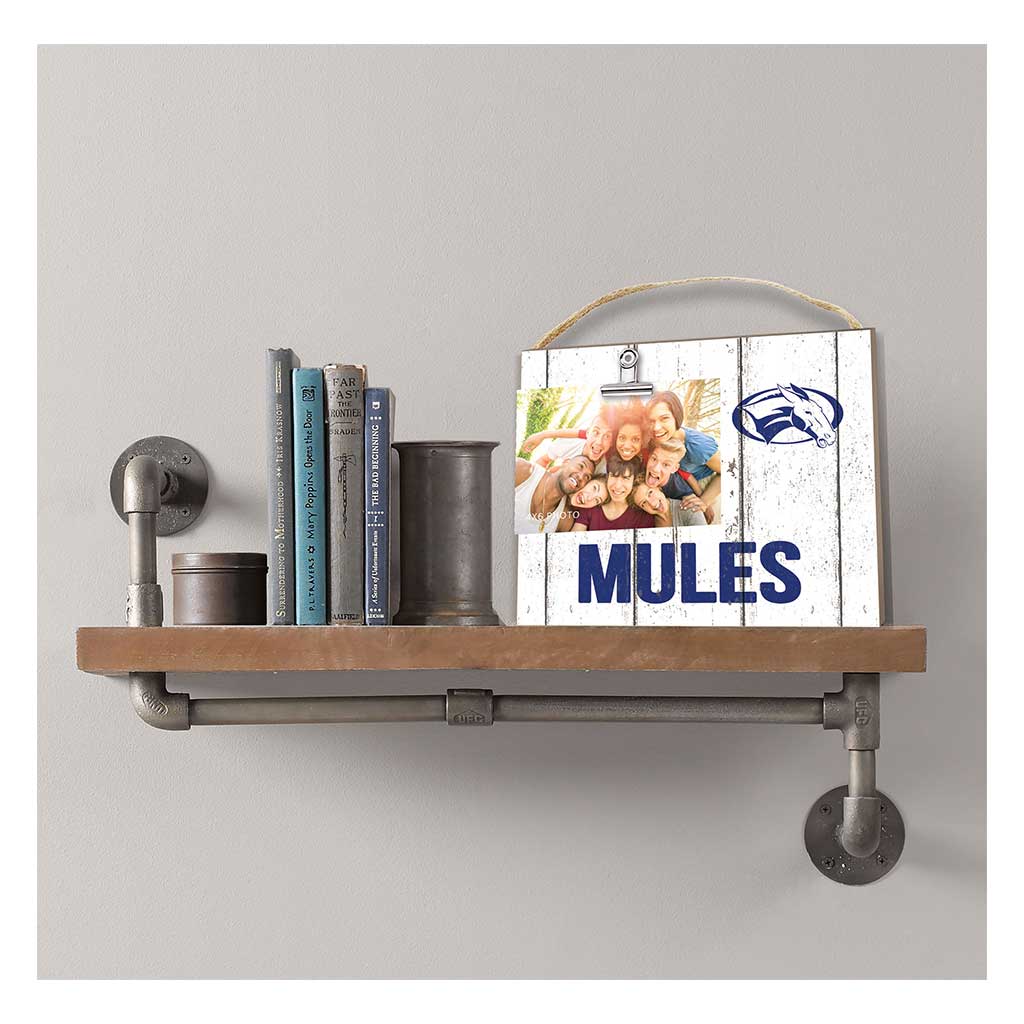 Clip It Weathered Logo Photo Frame Colby College White Mules