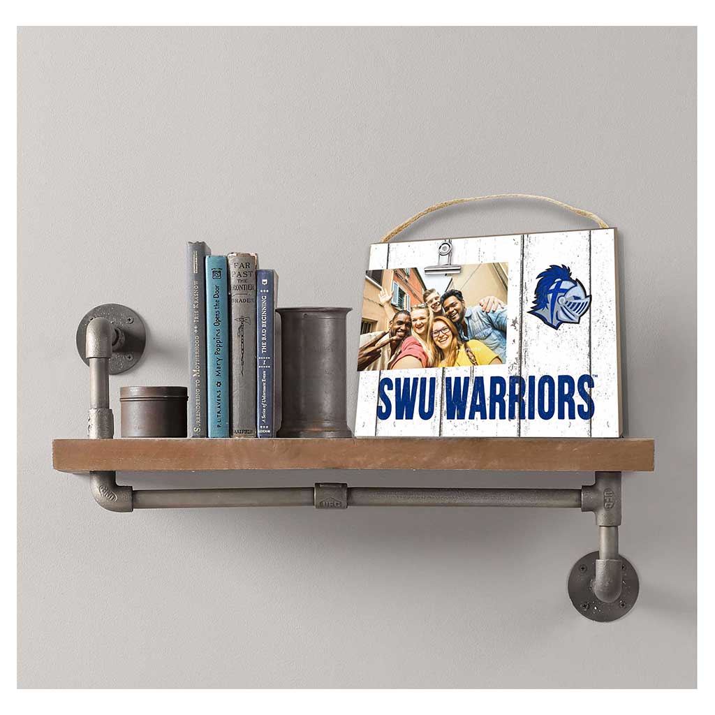 Clip It Weathered Logo Photo Frame Southern Wesleyan Warriors