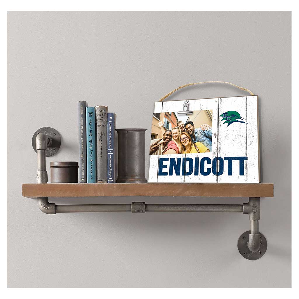 Clip It Weathered Logo Photo Frame Endicott College Gulls