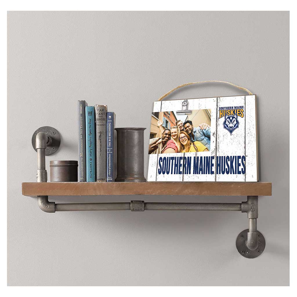 Clip It Weathered Logo Photo Frame Southern Maine Huskies