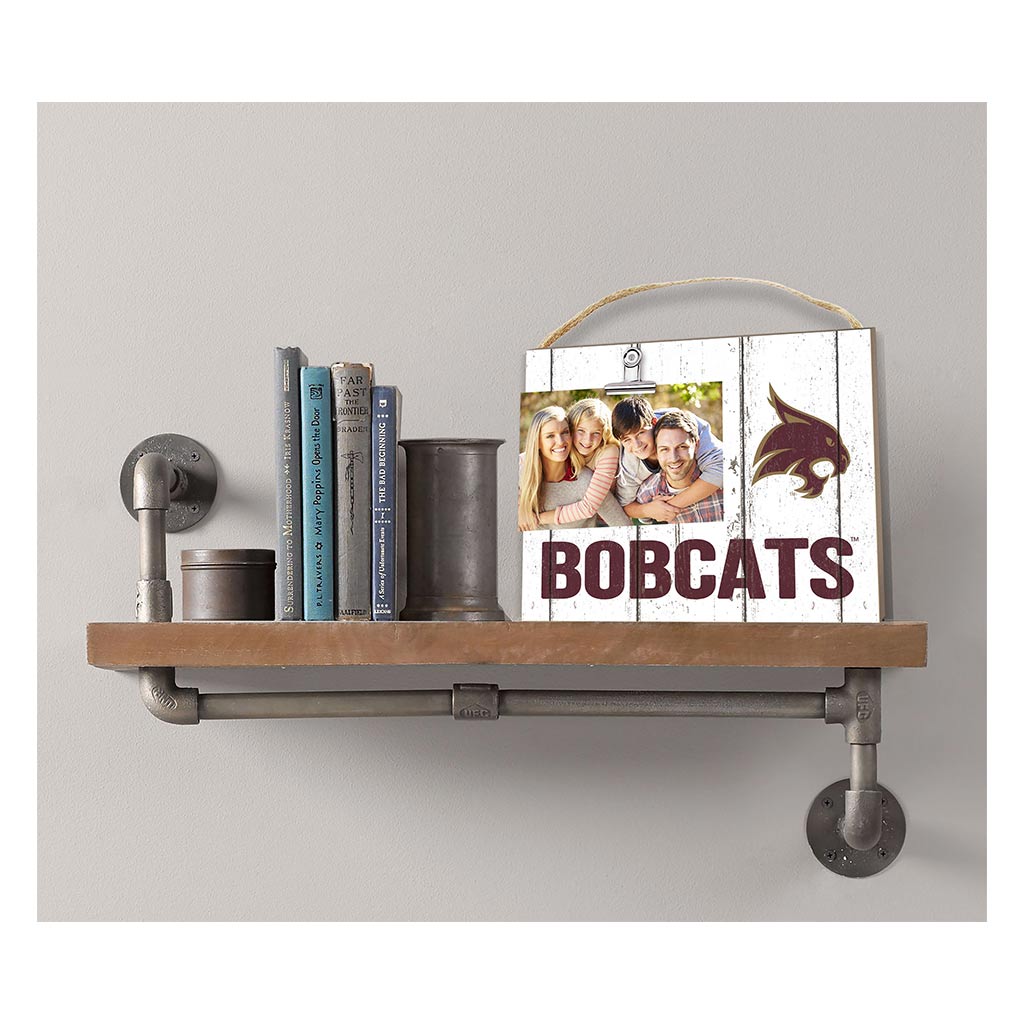 Clip It Weathered Logo Photo Frame Texas State Bobcats