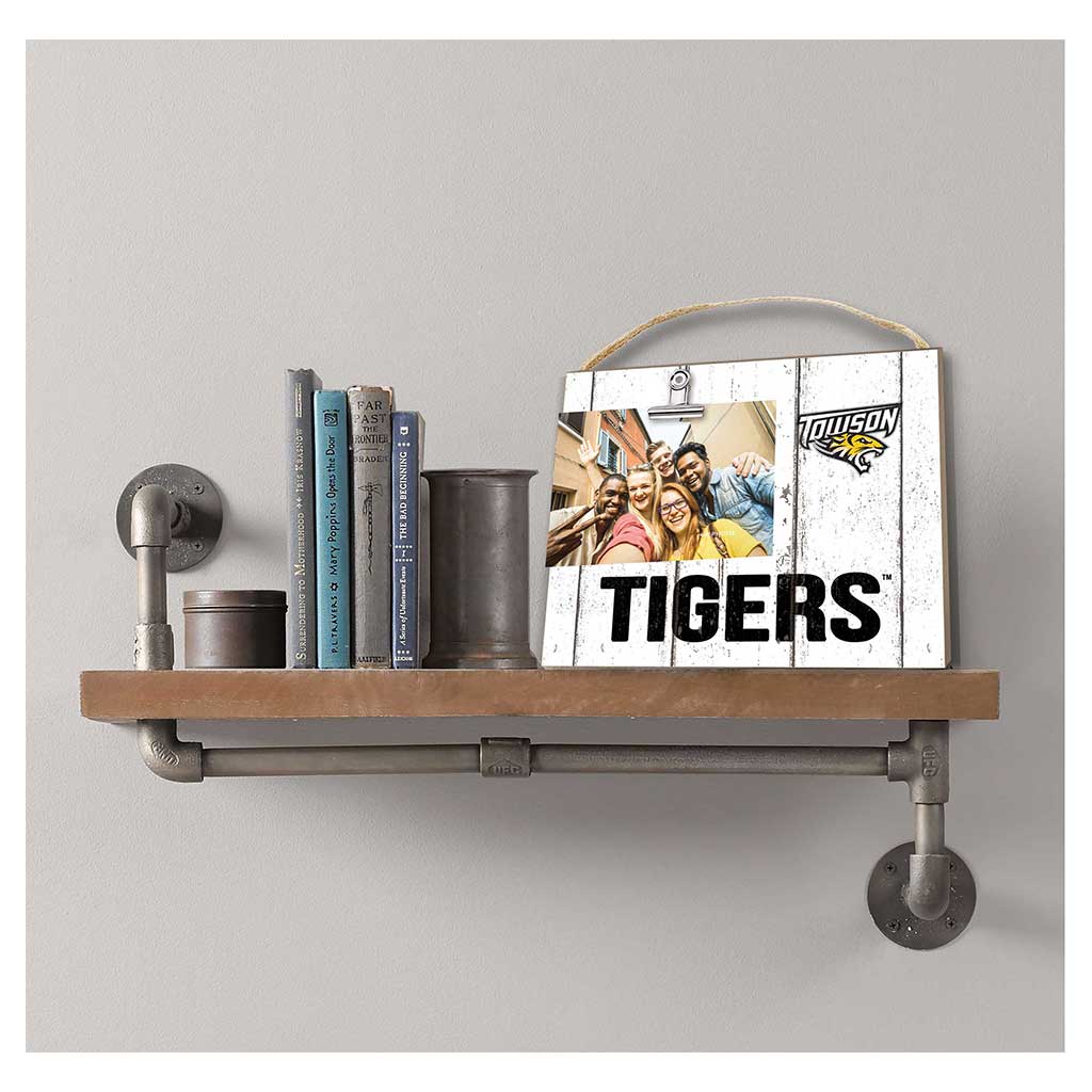 Clip It Weathered Logo Photo Frame Towson University Tigers