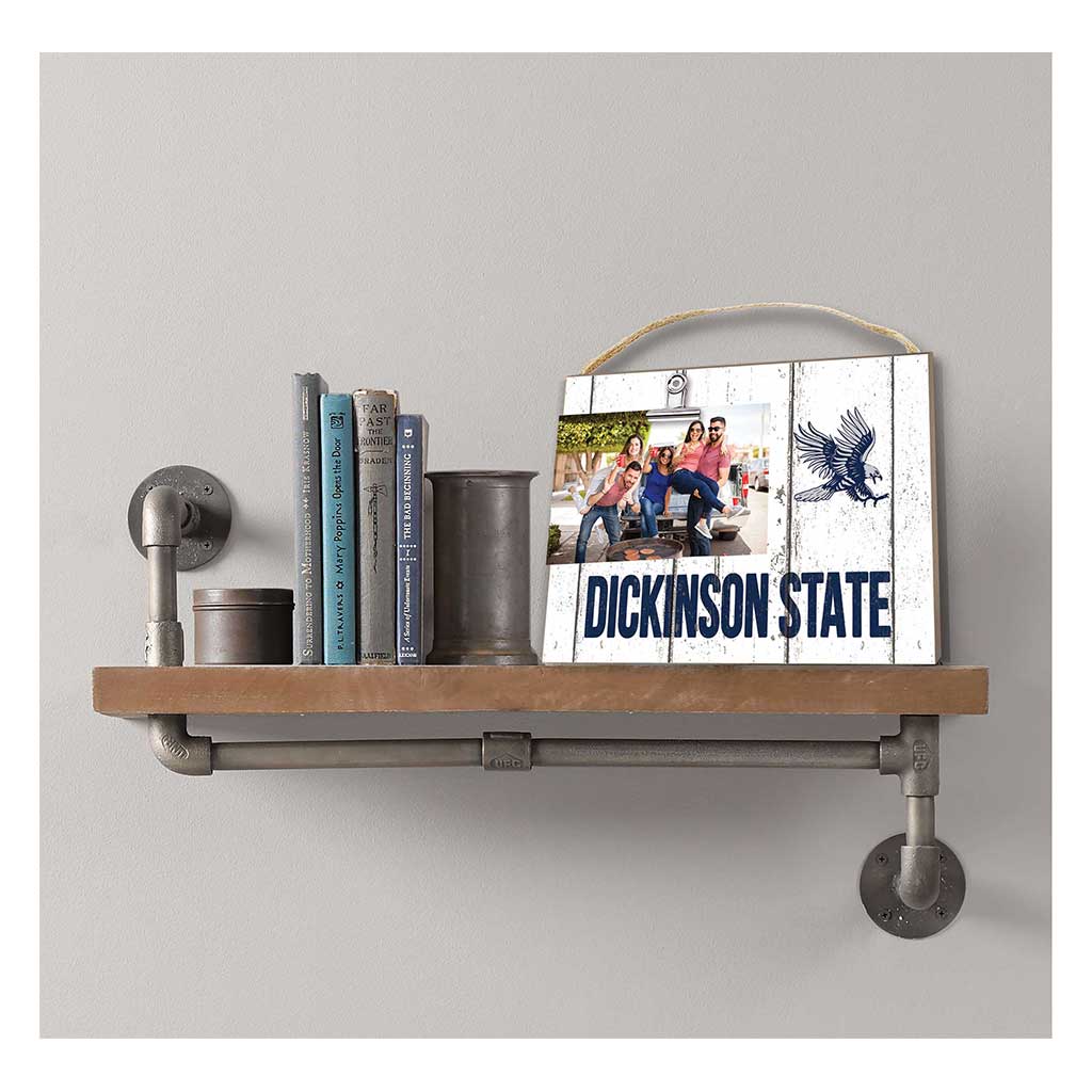 Clip It Weathered Logo Photo Frame Dickinson State Blue Hawks
