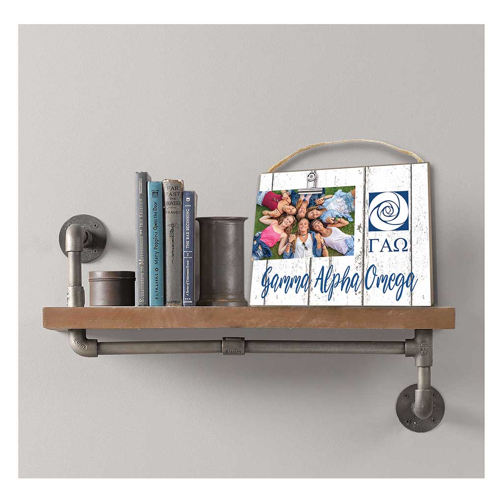 Clip It Weathered Logo Photo Frame Greek-Gamma Alpha Omega