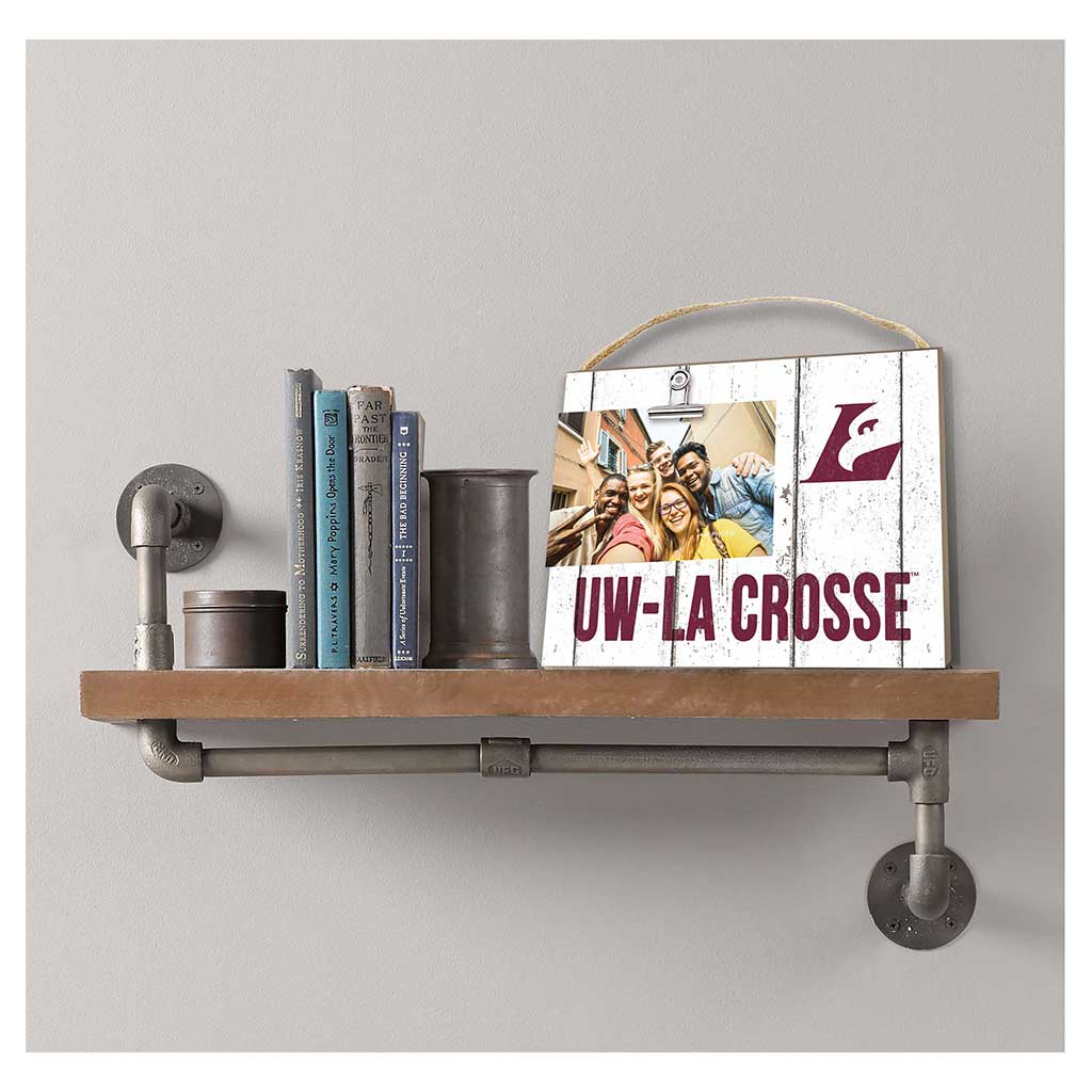 Clip It Weathered Logo Photo Frame La Crosse University Eagles