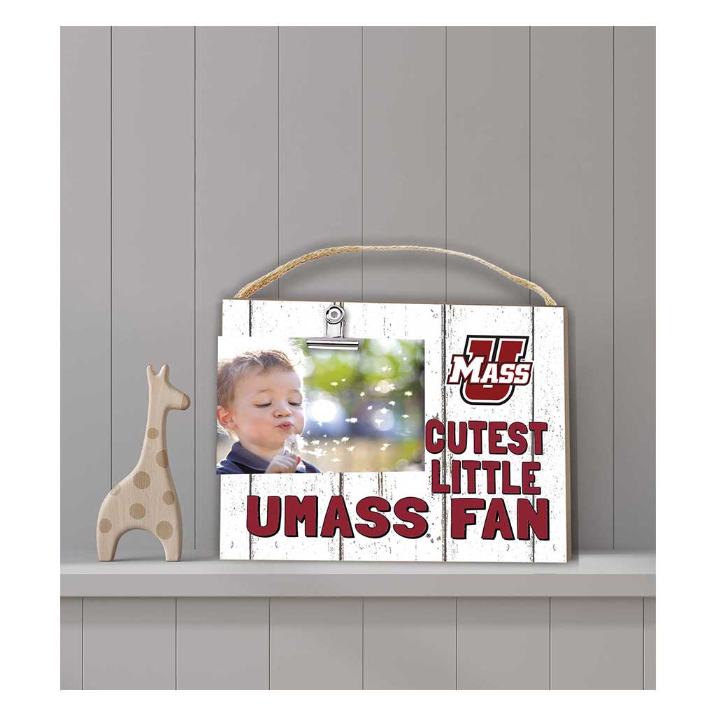 Cutest Little Weathered Clip Photo Frame UMASS Amherst Minutemen