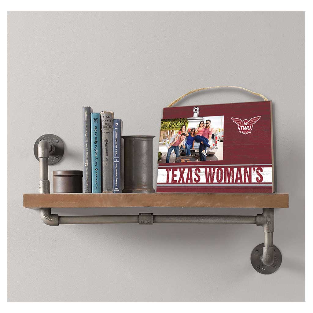 Clip It Colored Logo Photo Frame Texas Women's University Pioneers