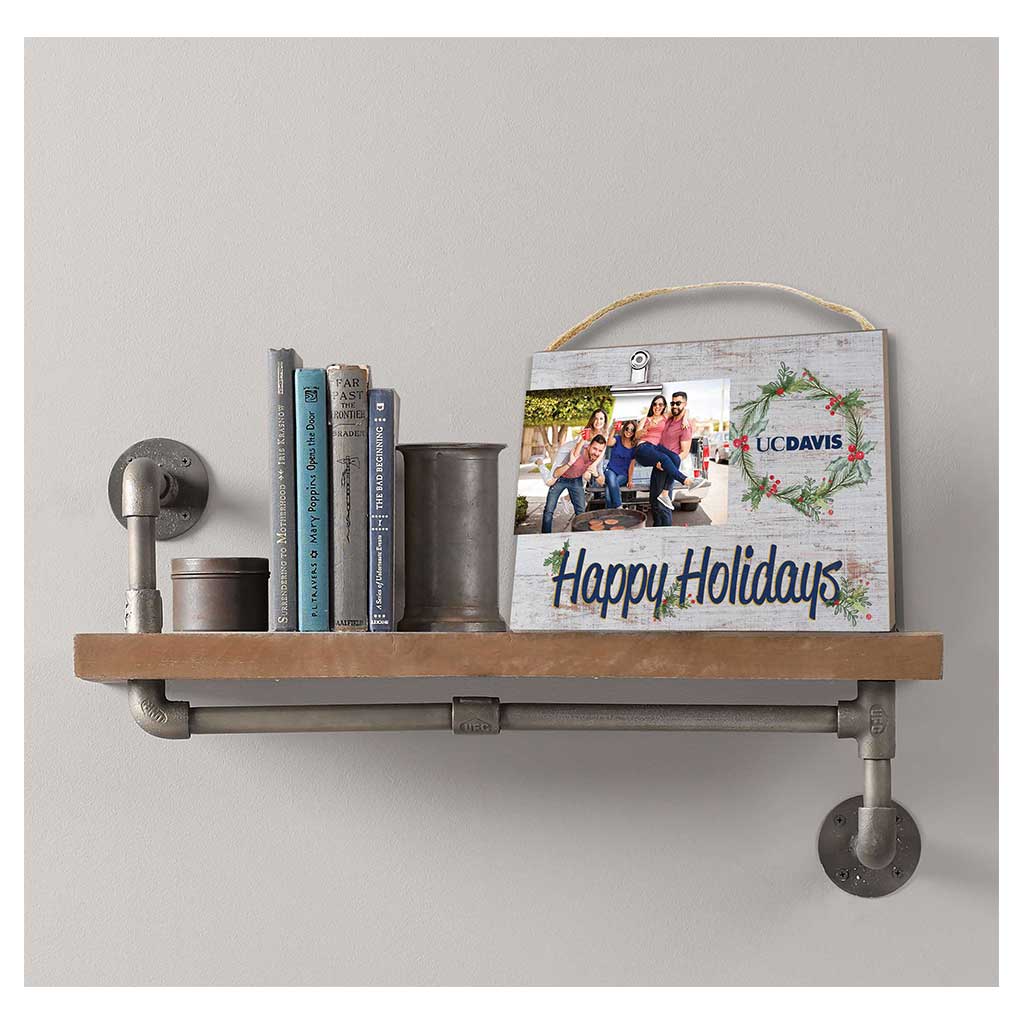 Happy Holidays Clip It Photo Frame California Davis Aggies