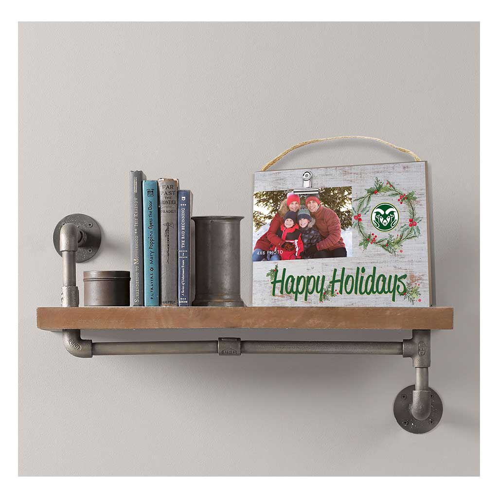 Happy Holidays Clip It Photo Frame Colorado State-Ft. Collins Rams