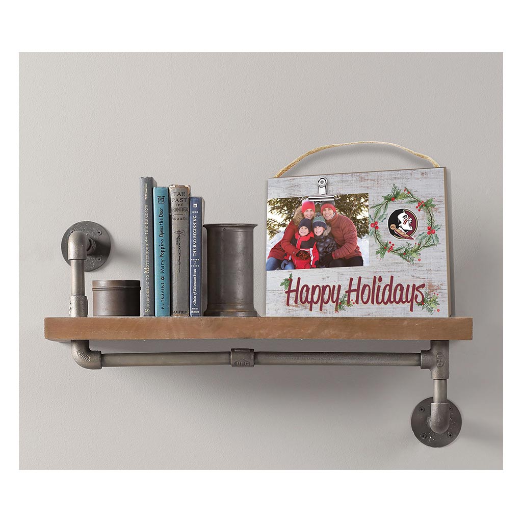 Happy Holidays Clip It Photo Frame Florida State Seminoles