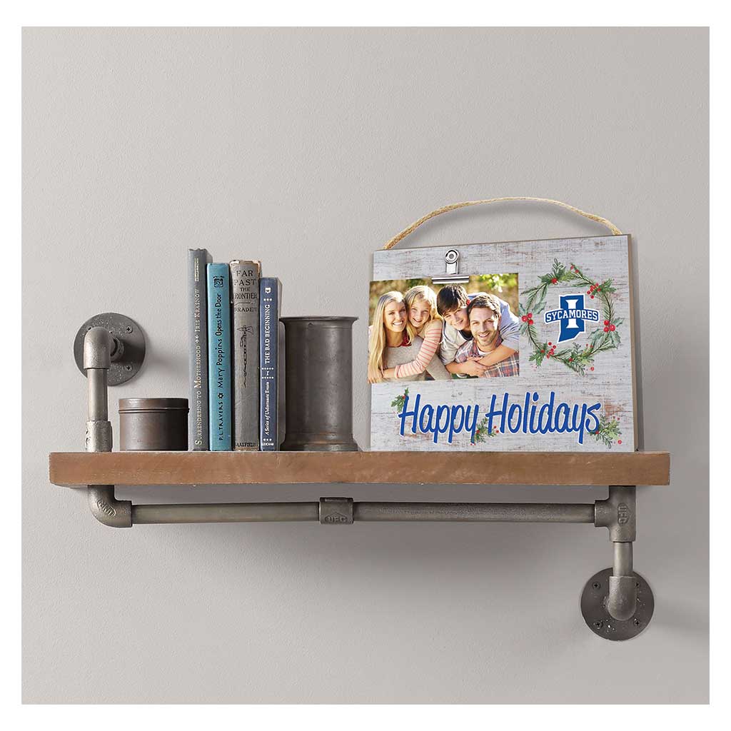 Happy Holidays Clip It Photo Frame Indiana State Sycamores