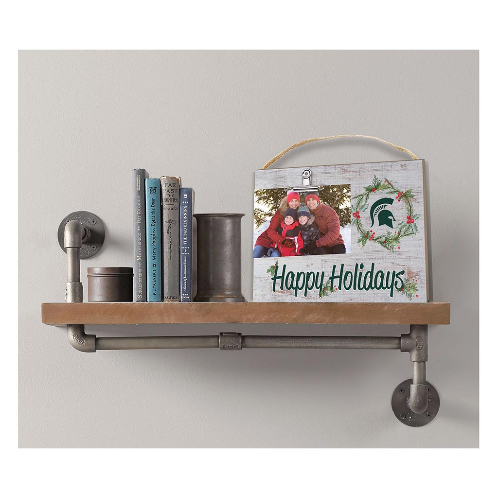 Happy Holidays Clip It Photo Frame Michigan State Spartans