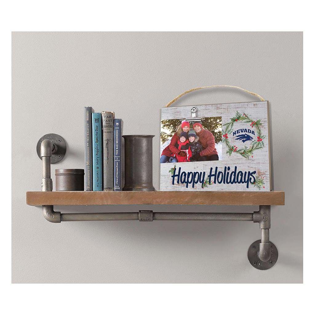 Happy Holidays Clip It Photo Frame Nevada Wolf Pack