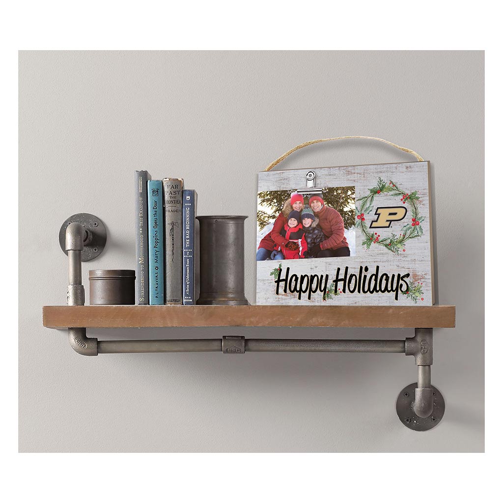 Happy Holidays Clip It Photo Frame Purdue Boilermakers